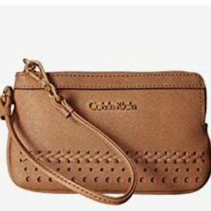 Calvin Klein Wristlet in Beige